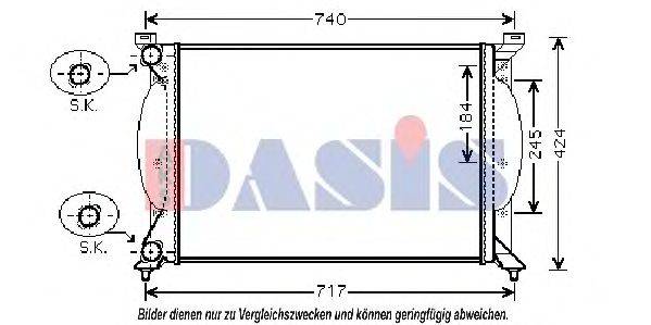 AKS DASIS 5000581 Радіатор, охолодження двигуна