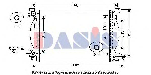 AKS DASIS AI2243 Радіатор, охолодження двигуна