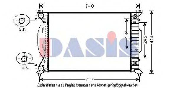 AKS DASIS AI2241 Радіатор, охолодження двигуна