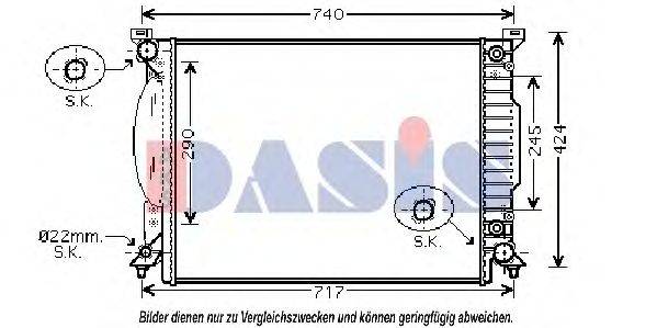 AKS DASIS AI2242 Радіатор, охолодження двигуна