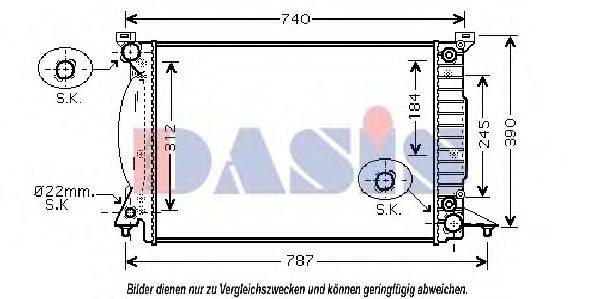 AKS DASIS AI2244 Радіатор, охолодження двигуна
