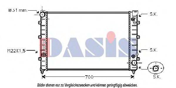 AKS DASIS AI2127 Радіатор, охолодження двигуна