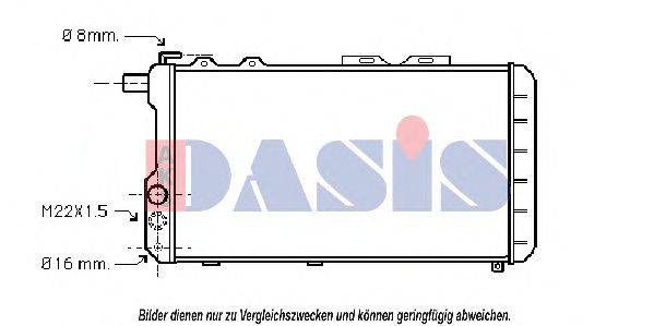 AKS DASIS 5001601 Радіатор, охолодження двигуна