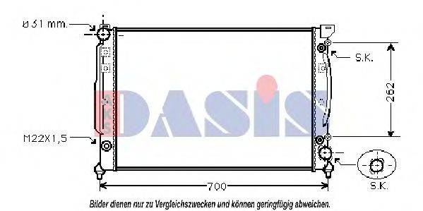 AKS DASIS AI2111 Радіатор, охолодження двигуна