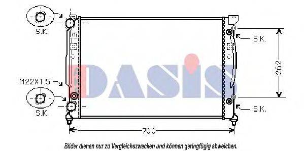 AKS DASIS AIA2122 Радіатор, охолодження двигуна