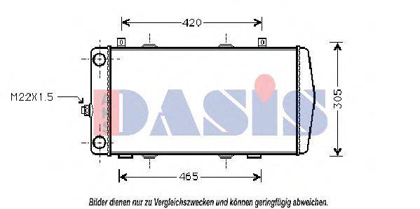 AKS DASIS 76002004 Радіатор, охолодження двигуна