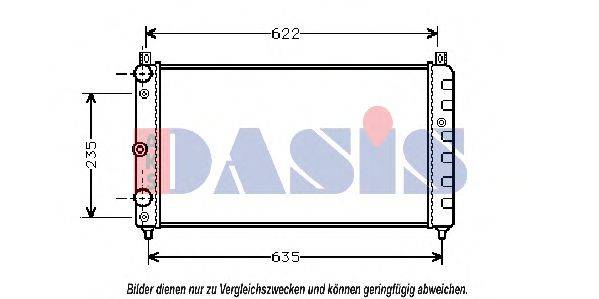 AKS DASIS 76002003 Радіатор, охолодження двигуна