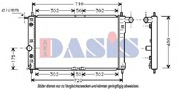 AKS DASIS 81002017 Радіатор, охолодження двигуна