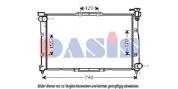 AKS DASIS KA2039 Радіатор, охолодження двигуна