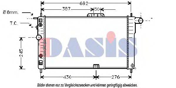 AKS DASIS DW2002 Радіатор, охолодження двигуна