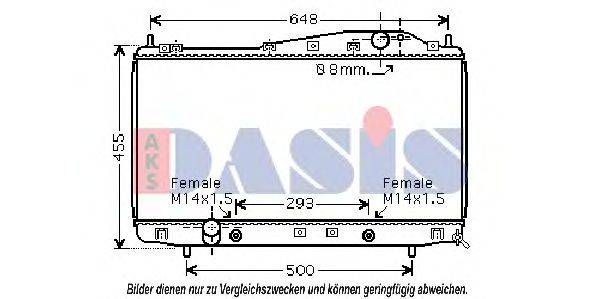AKS DASIS 96328702 Радіатор, охолодження двигуна
