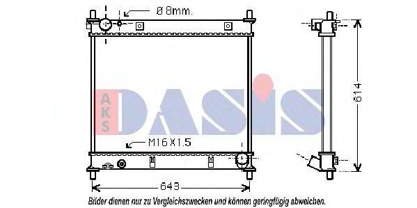 AKS DASIS 2131008122 Радіатор, охолодження двигуна