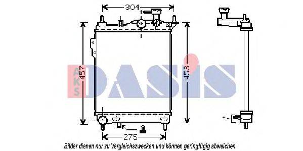AKS DASIS HY2099 Радіатор, охолодження двигуна
