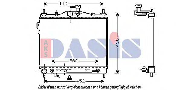 AKS DASIS HY2100 Радіатор, охолодження двигуна