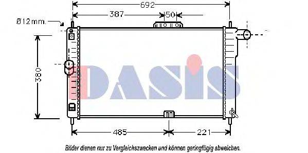 AKS DASIS 81002004 Радіатор, охолодження двигуна