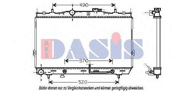 AKS DASIS HY2105 Радіатор, охолодження двигуна