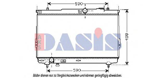 AKS DASIS 82002111 Радіатор, охолодження двигуна