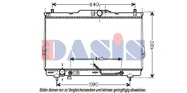 AKS DASIS 82002114 Радіатор, охолодження двигуна