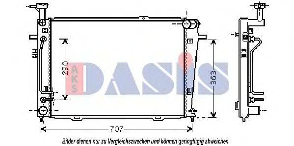 AKS DASIS HY2130 Радіатор, охолодження двигуна