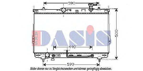AKS DASIS 82002132 Радіатор, охолодження двигуна