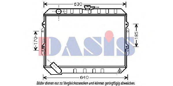 AKS DASIS 82002133 Радіатор, охолодження двигуна
