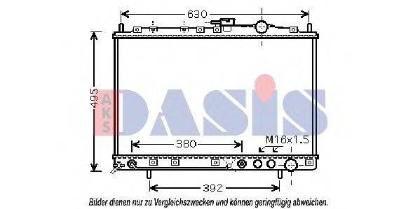 AKS DASIS KA2038 Радіатор, охолодження двигуна