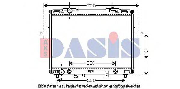 AKS DASIS KA2057 Радіатор, охолодження двигуна