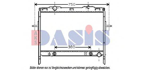 AKS DASIS KA2058 Радіатор, охолодження двигуна