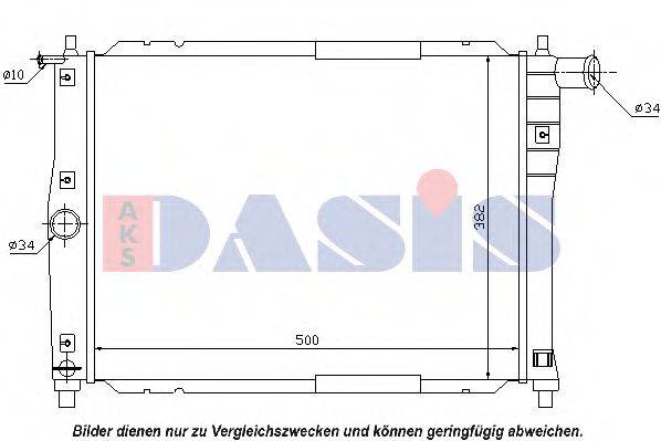 AKS DASIS P96182261 Радіатор, охолодження двигуна