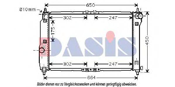 AKS DASIS DW2067 Радіатор, охолодження двигуна