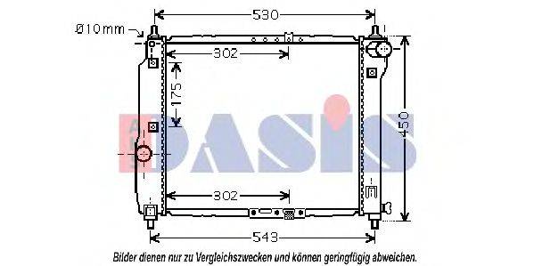 AKS DASIS DW2066 Радіатор, охолодження двигуна