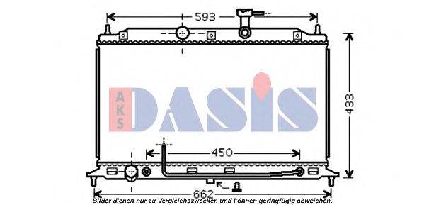 AKS DASIS KA2078 Радіатор, охолодження двигуна