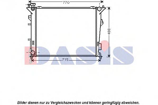AKS DASIS 253103K080 Радіатор, охолодження двигуна