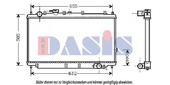 AKS DASIS OK2C015200A Радіатор, охолодження двигуна