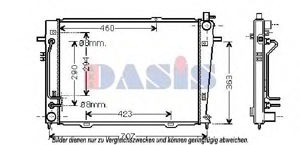 AKS DASIS KA2132 Радіатор, охолодження двигуна