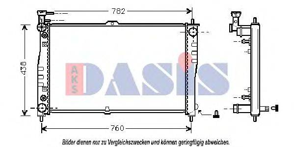 AKS DASIS 83002021 Радіатор, охолодження двигуна