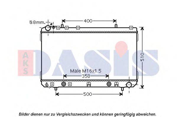 AKS DASIS DW2107 Радіатор, охолодження двигуна