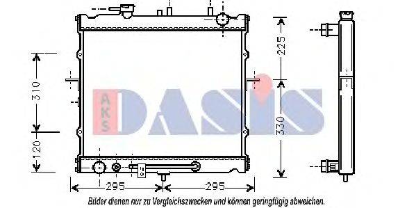 AKS DASIS KA2023 Радіатор, охолодження двигуна