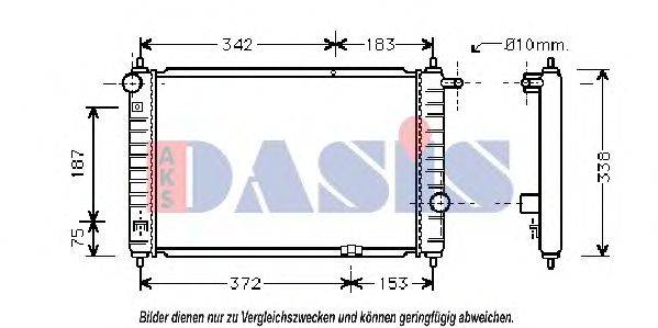 AKS DASIS 81002007 Радіатор, охолодження двигуна