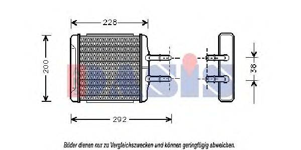 AKS DASIS DW6027 Теплообмінник, опалення салону