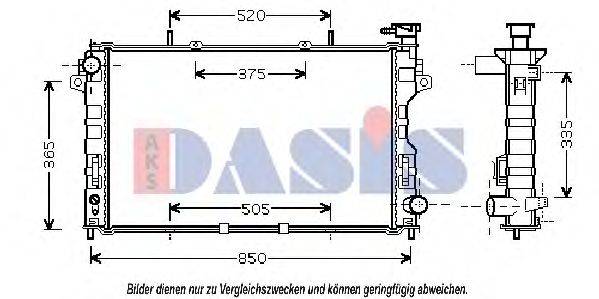 AKS DASIS CRA2081 Радіатор, охолодження двигуна