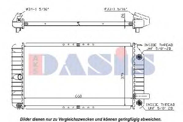 AKS DASIS 52458322 Радіатор, охолодження двигуна