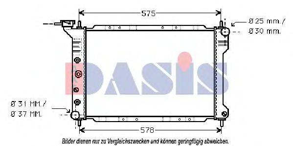 AKS DASIS CR2010 Радіатор, охолодження двигуна