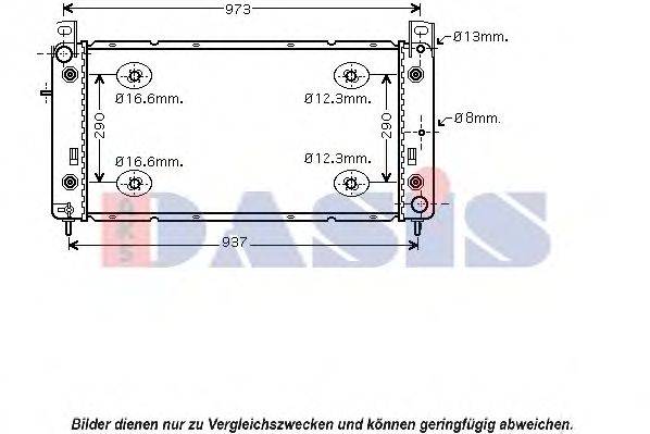 AKS DASIS HR2001 Радіатор, охолодження двигуна