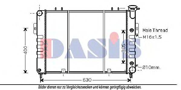 AKS DASIS JE2037 Радіатор, охолодження двигуна