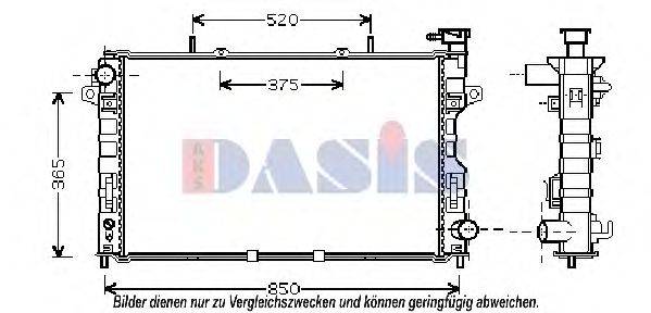 AKS DASIS 4677524AA Радіатор, охолодження двигуна