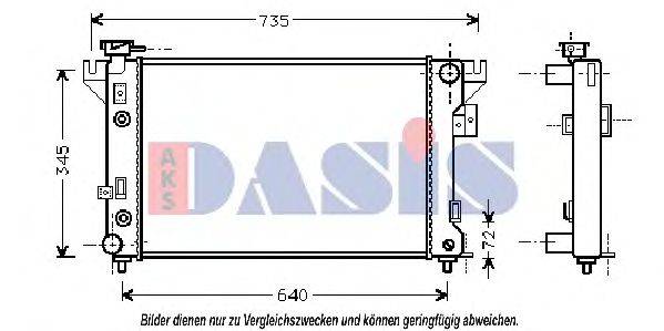 AKS DASIS CR2032 Радіатор, охолодження двигуна