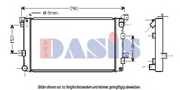 AKS DASIS CR2033 Радіатор, охолодження двигуна