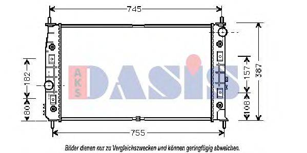 AKS DASIS CR2054 Радіатор, охолодження двигуна