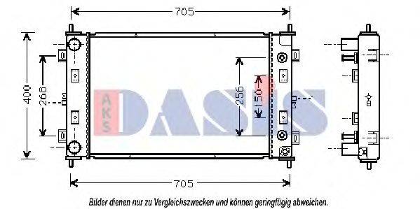 AKS DASIS CR2034 Радіатор, охолодження двигуна